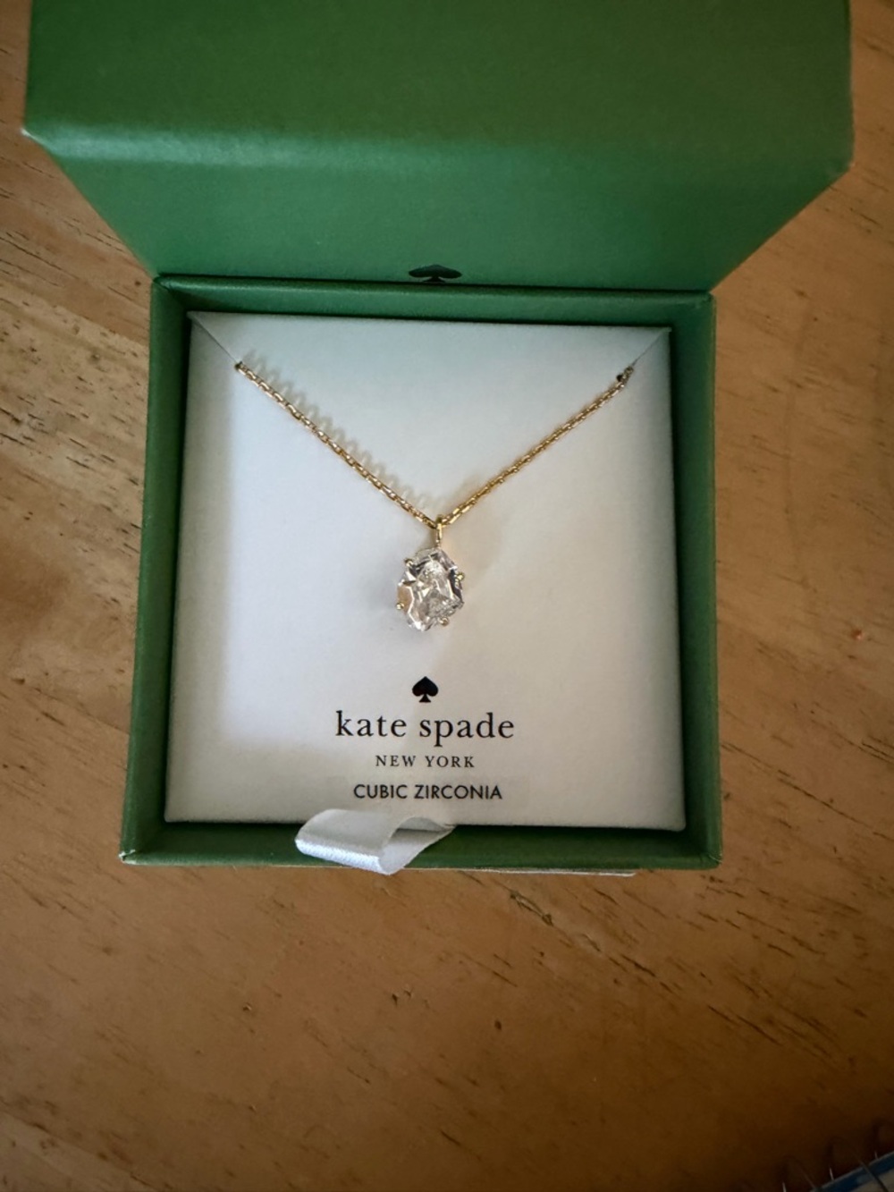 Kate Spade ♠️ Treasure Trove Crystal Mini Pendant Necklace NWOT